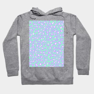 Mint Green and Purple Leopard Spots Pattern Hoodie